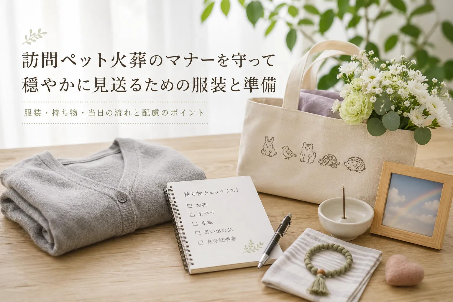 訪問ペット火葬のマナーを守って穏やかに見送るための服装と準備