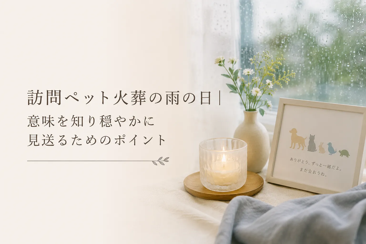 訪問ペット火葬の雨の日|意味を知り穏やかに見送るためのポイント