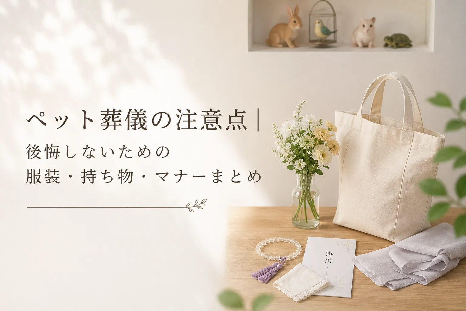 ペット葬儀の注意点|後悔しないための服装・持ち物・マナーまとめ