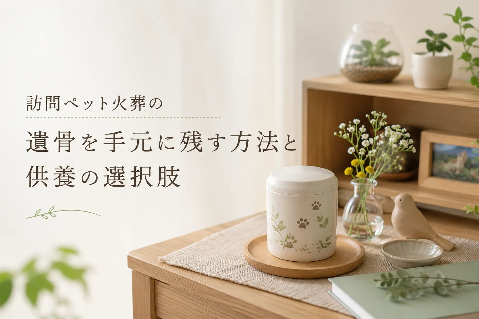 訪問ペット火葬の遺骨を手元に残す方法と供養の選択肢