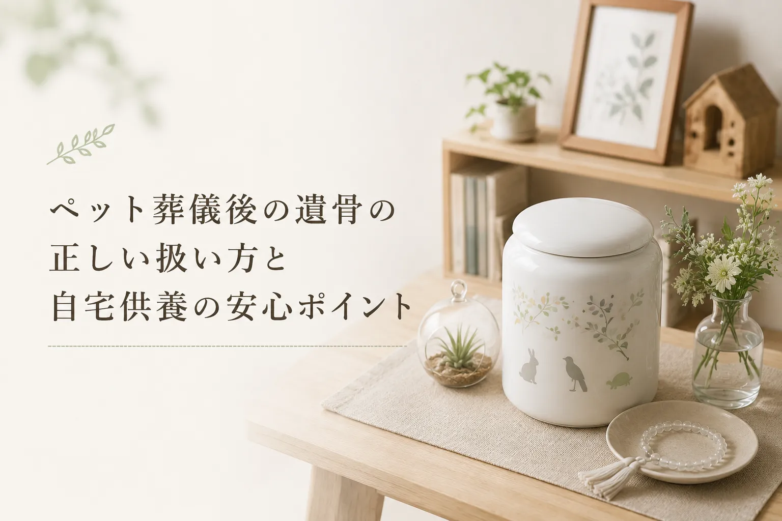 ペット葬儀後の遺骨の正しい扱い方と自宅供養の安心ポイント