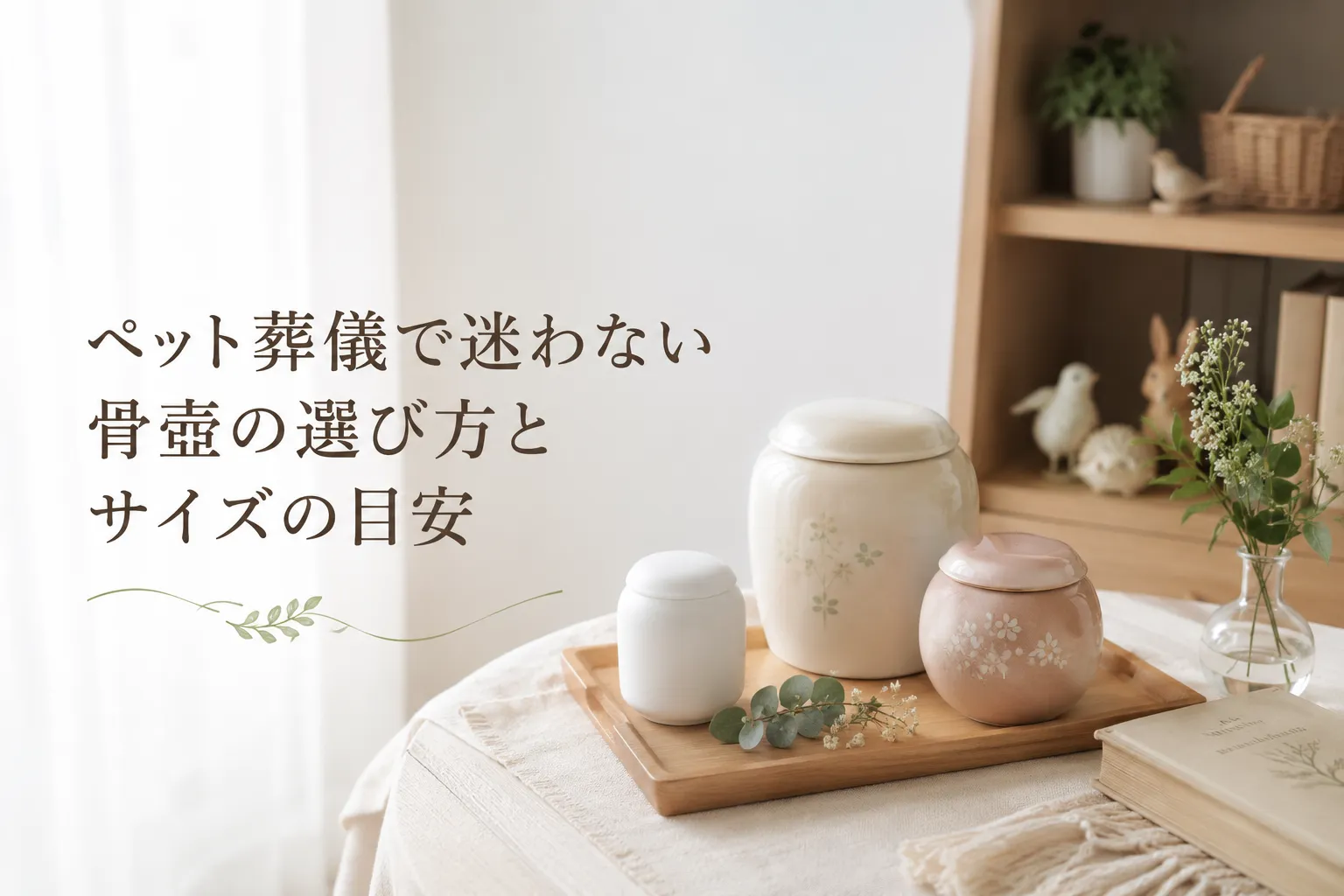 ペット葬儀で迷わない骨壷の選び方とサイズの目安
