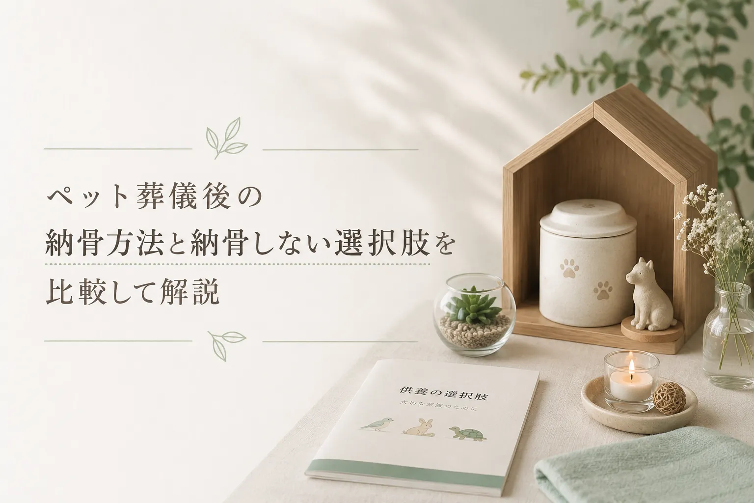 ペット葬儀後の納骨方法と納骨しない選択肢を比較して解説