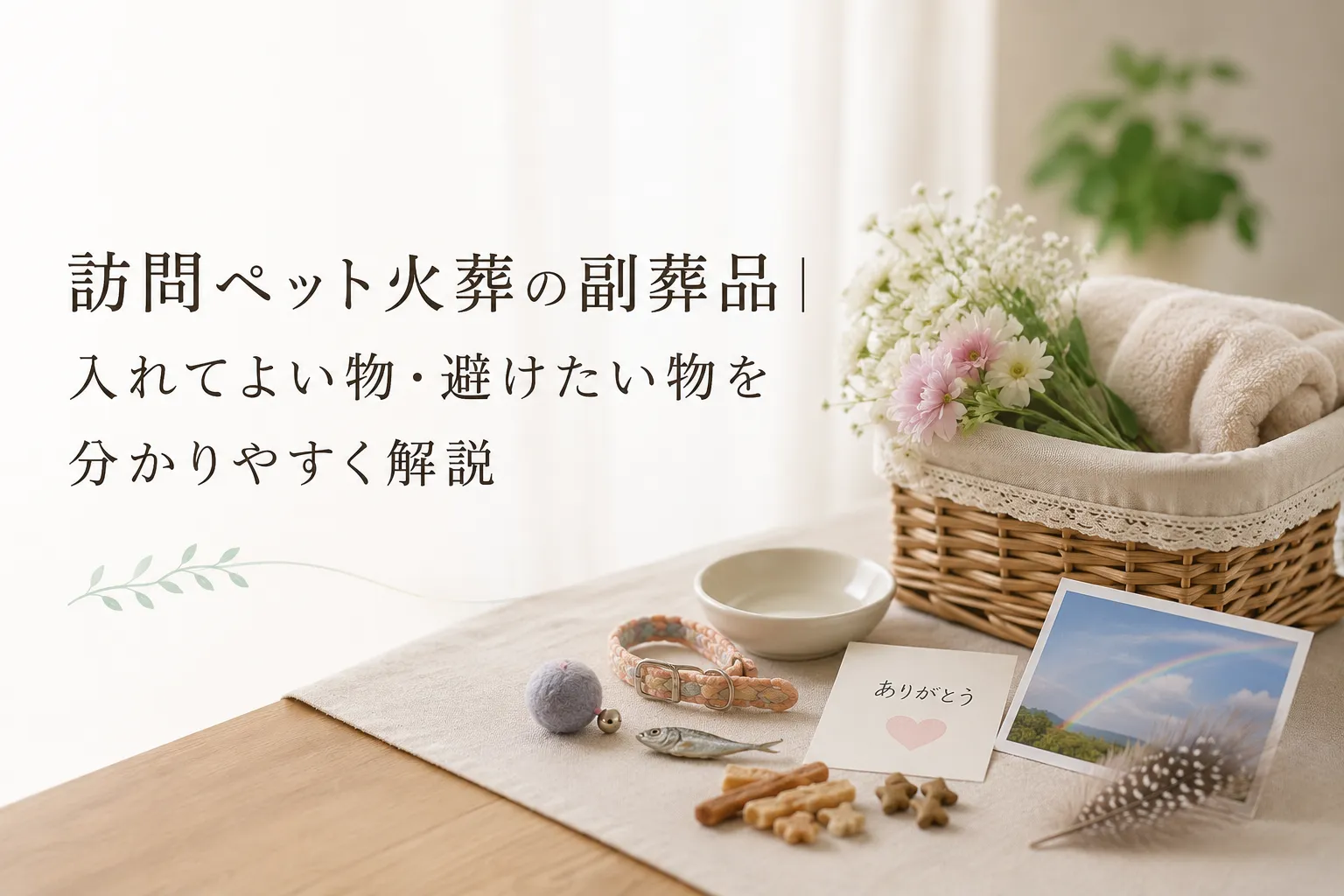 訪問ペット火葬の副葬品｜入れてよい物・避けたい物を分かりやすく解説