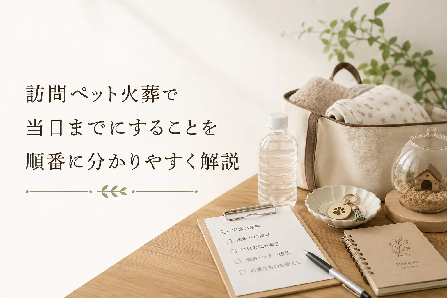 訪問ペット火葬で当日までにすることを順番に分かりやすく解説
