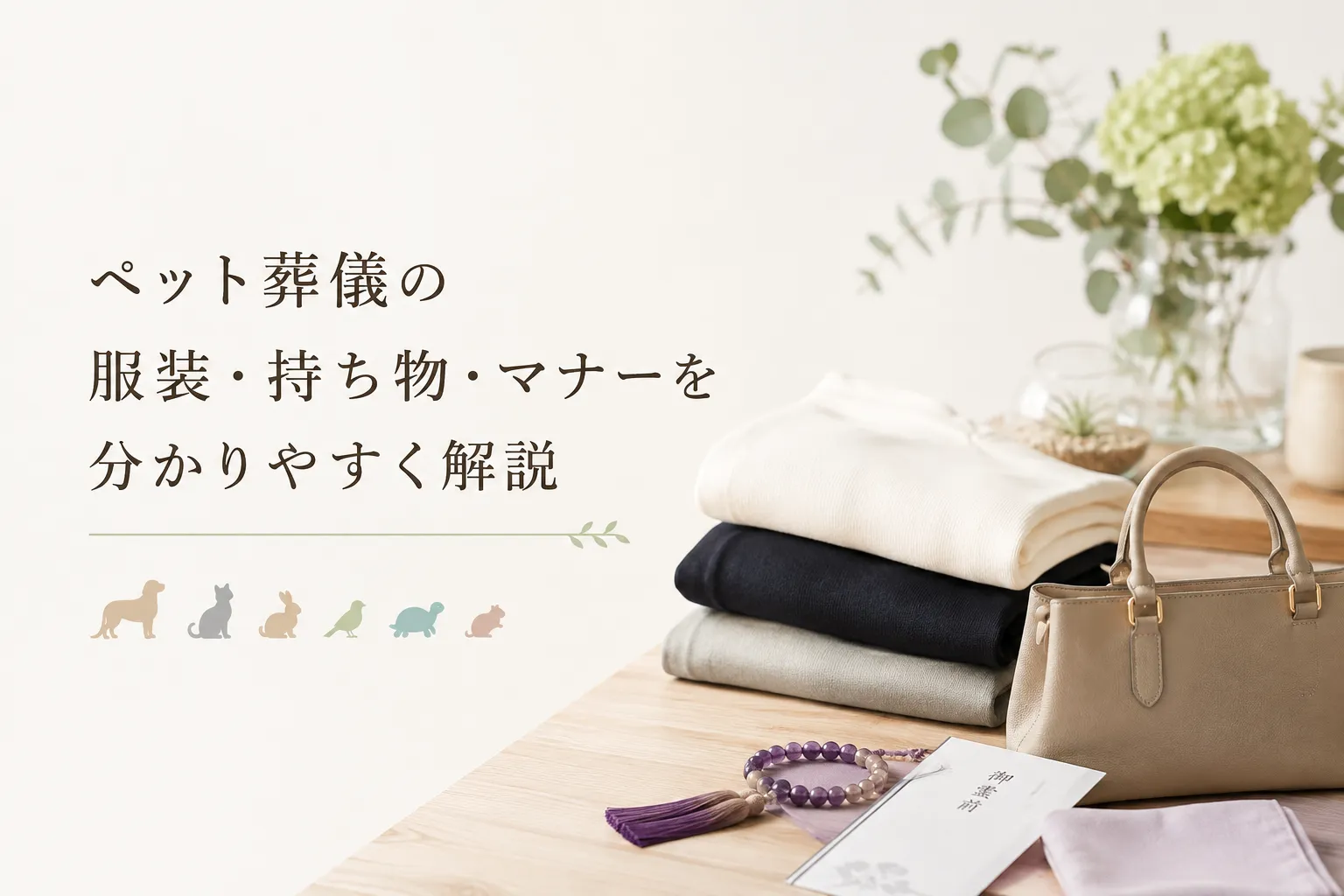 ペット葬儀の服装・持ち物・マナーを分かりやすく解説