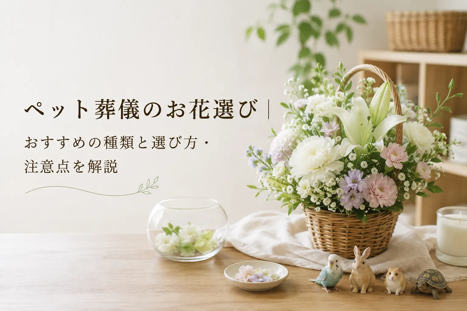 ペット葬儀のお花選び｜おすすめの種類と選び方・注意点を解説