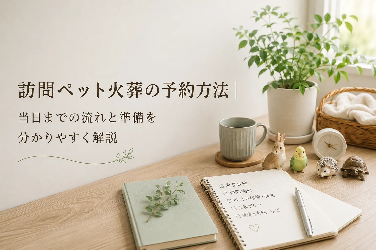 訪問ペット火葬の予約方法|当日までの流れと準備を分かりやすく解説