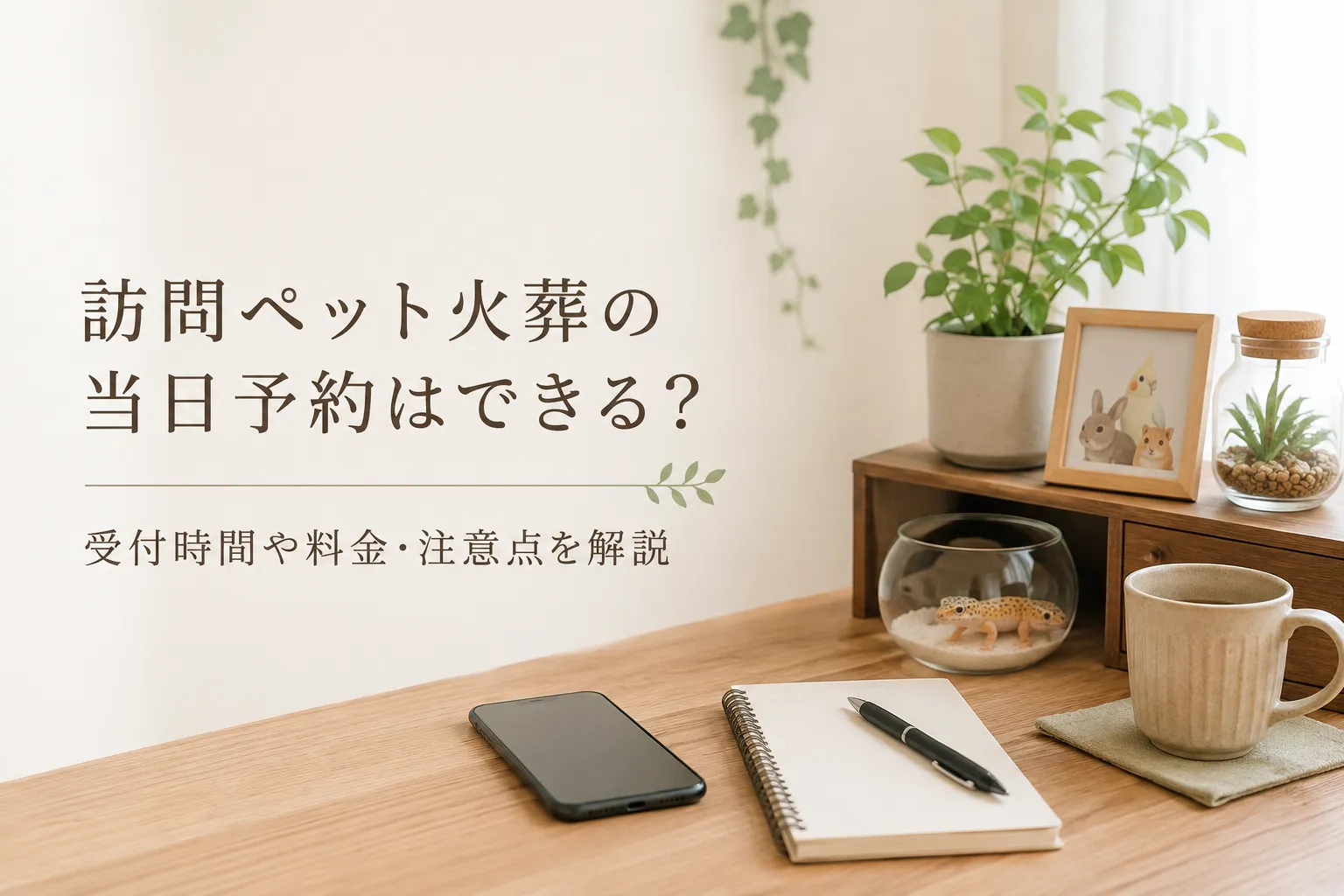 訪問ペット火葬の当日予約はできる?受付時間や料金・注意点を解説