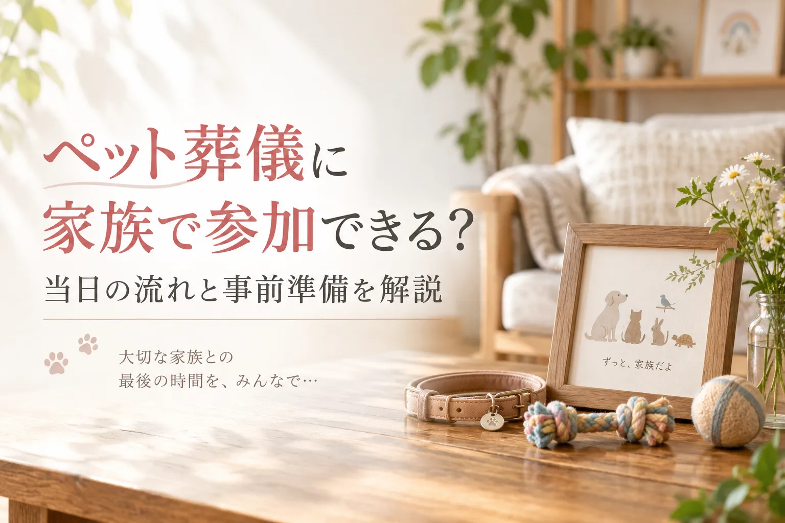 ペット葬儀に家族で参加できる?当日の流れと事前準備を解説