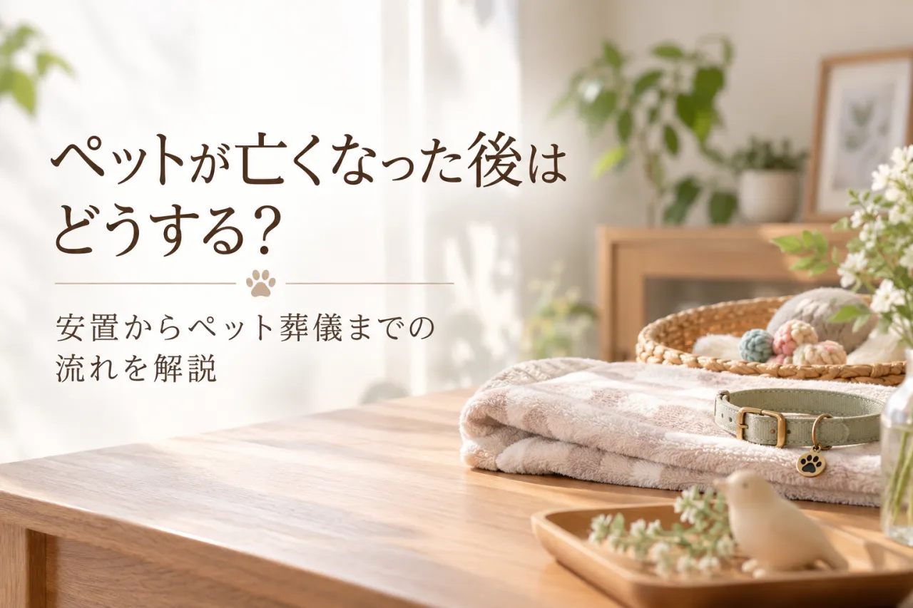 ペットが亡くなった後はどうする?安置からペット葬儀までの流れを解説