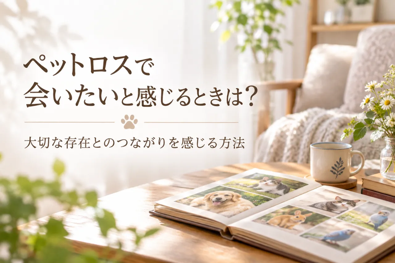 ペットロスで会いたいと感じるときは?大切な存在とのつながりを感じる方法