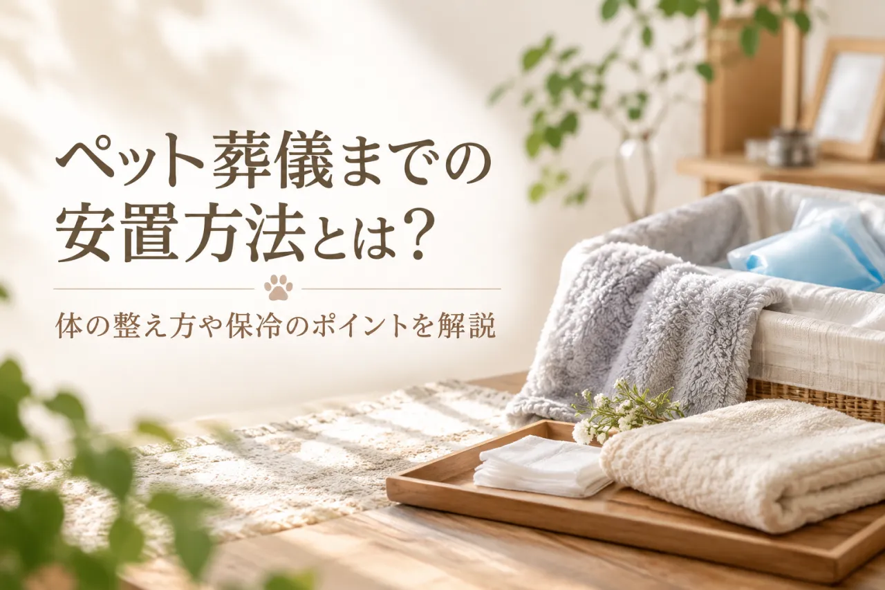 ペット葬儀までの安置方法とは？体の整え方や保冷のポイントを解説